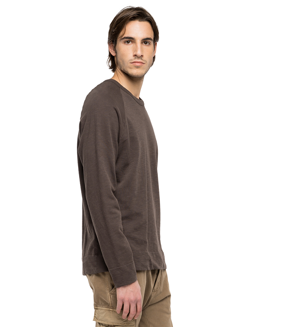 ESSENTIAL ガーメントダイ オーガニックコットン ライトフリース 詳細画像 コーヒー 3